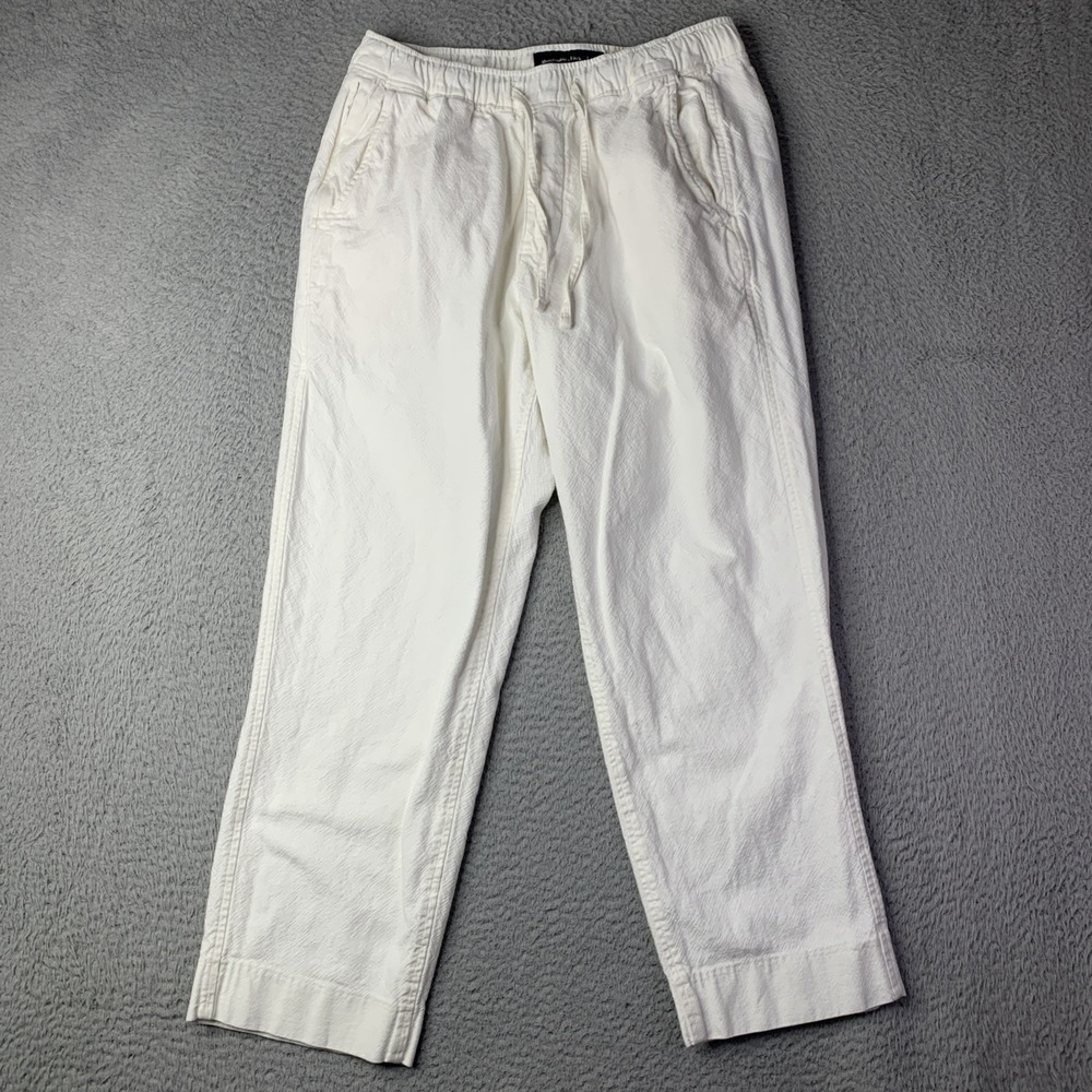 Abercrombie Fitch Pants Linen & Cotton Baggy Women's XS Elastic Waist Loose